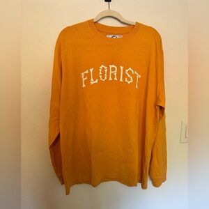 NEW Fresh Cut Flowers Portland Florist T Shirt Long Sleeve Skull XL NWOT